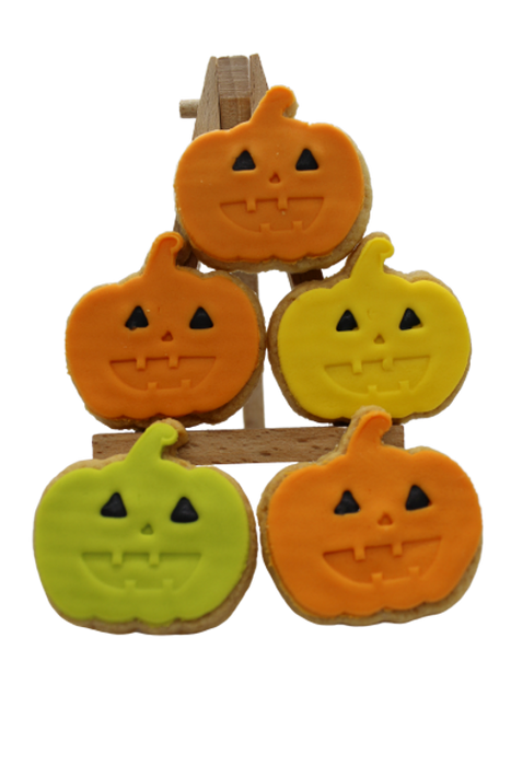 Cookielicious & Co Halloween Mini Pumpkin Shortbread Biscuits