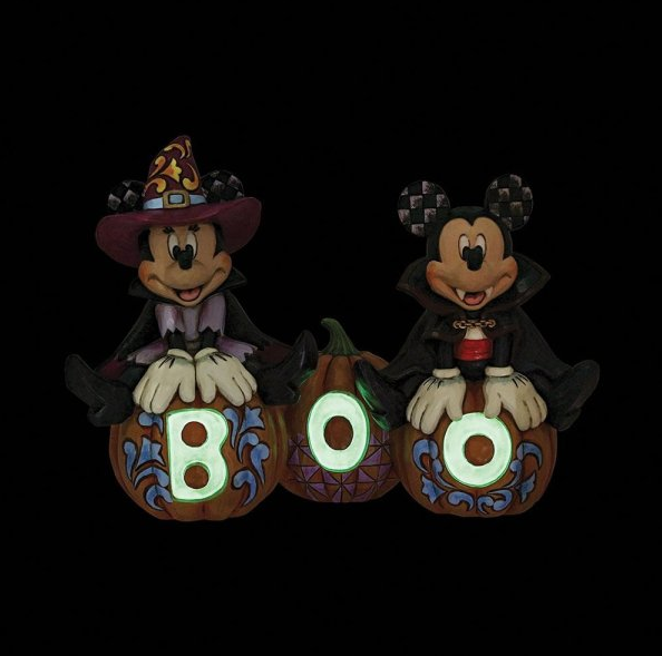 Mickey and Minnie Mouse Boo Pumpkins Figurine