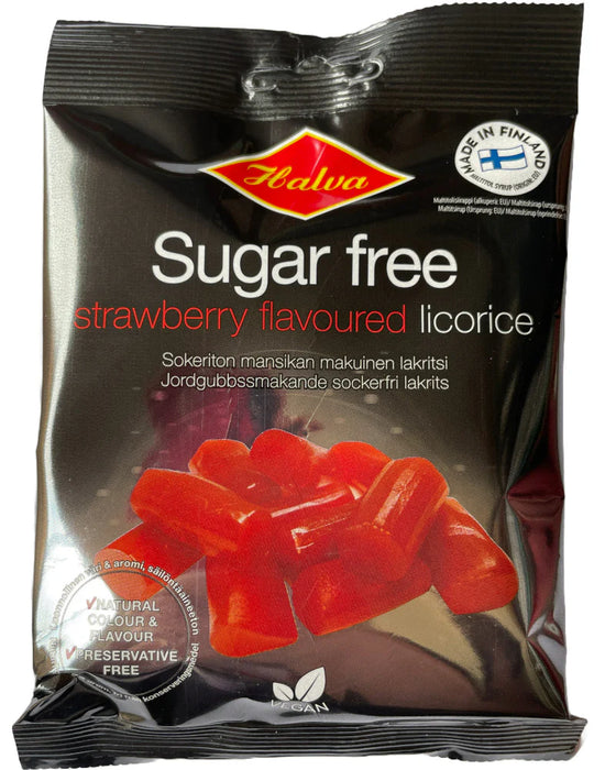 Finnish Sugar Free Red Strawberry Flavoured Liquorice