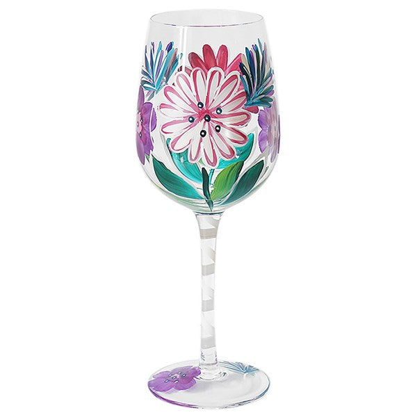 Flower Wine Glass Gerberas