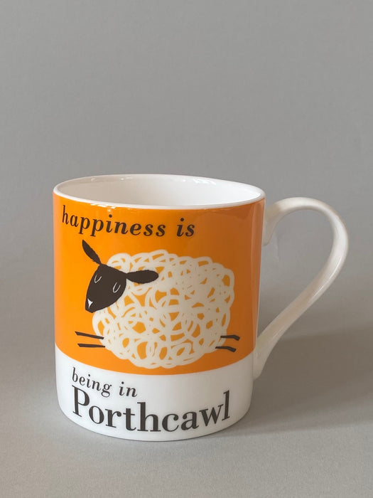 Repeat Repeat Happiness Is Being In Porthcawl Sheep Mug