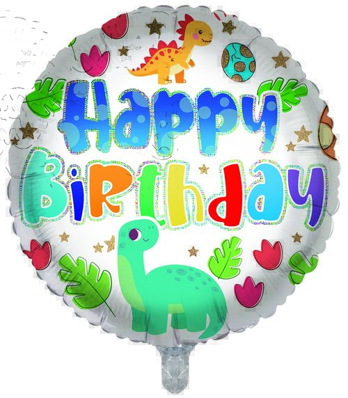 Jackson's Happy Birthday Cute Dinosaur Balloon 18"