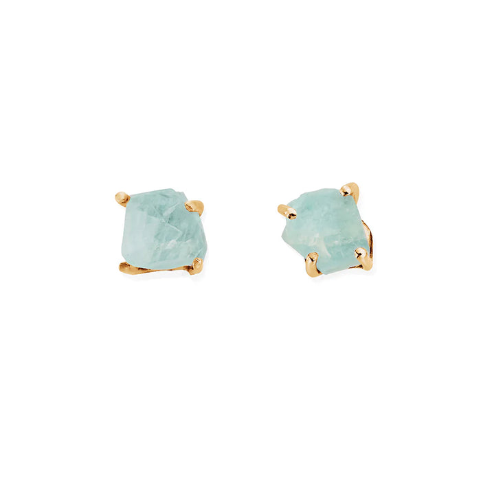 Chlobo Harmony Stone Stud Earrings Gold