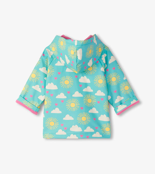 Hatley Girls Happy Skies Button-Up Rain Jacket