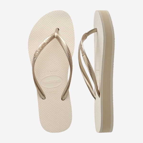 Havaianas Women's Slim Flatform Flip Flops In Beige