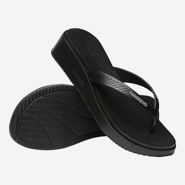 Havaianas Women's High Platform Flip Flops In Black