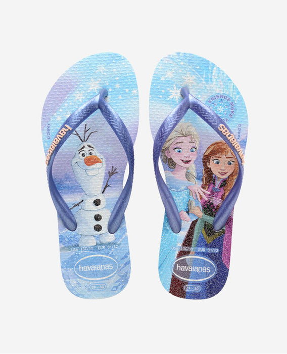 Havaianas Kids Slim Princess Flip Flop In Blue/Lavender Blue