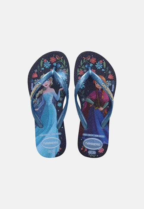 Havaianas Kids Slim Princess Flip Flop In Blue/Lavender Blue