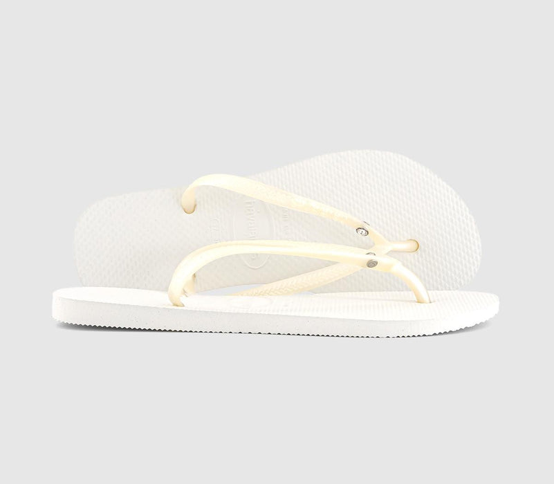 Havaianas Women's Havaianas Slim Crystal Swarovski® II Flip Flops In White