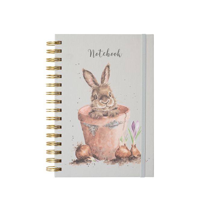 Wrendale 'The Flower Pot' A5 Rabbit Spiral Notebook