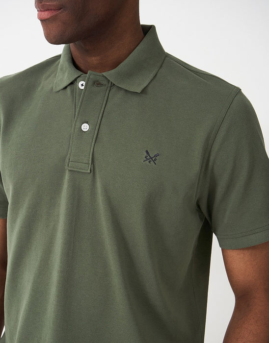 Crew Clothing Men's Classic Pique Polo Shirt - Heritage Olive