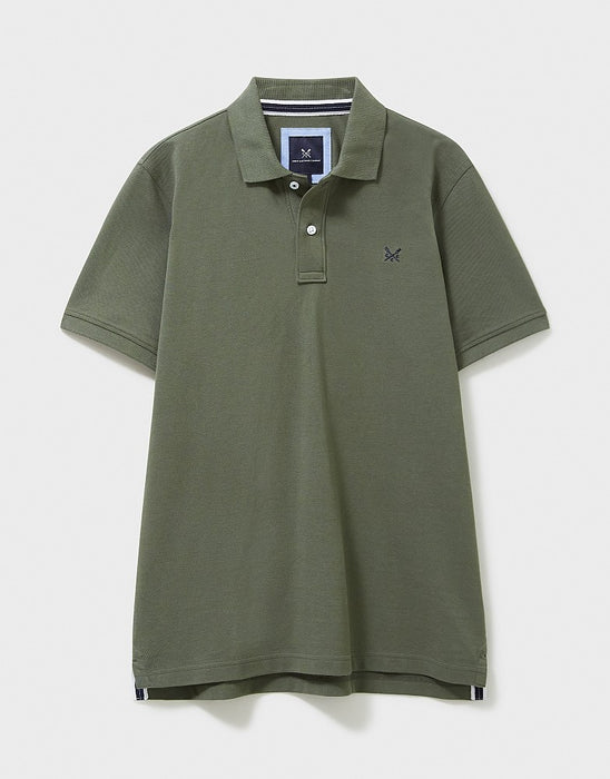 Crew Clothing Men's Classic Pique Polo Shirt - Heritage Olive