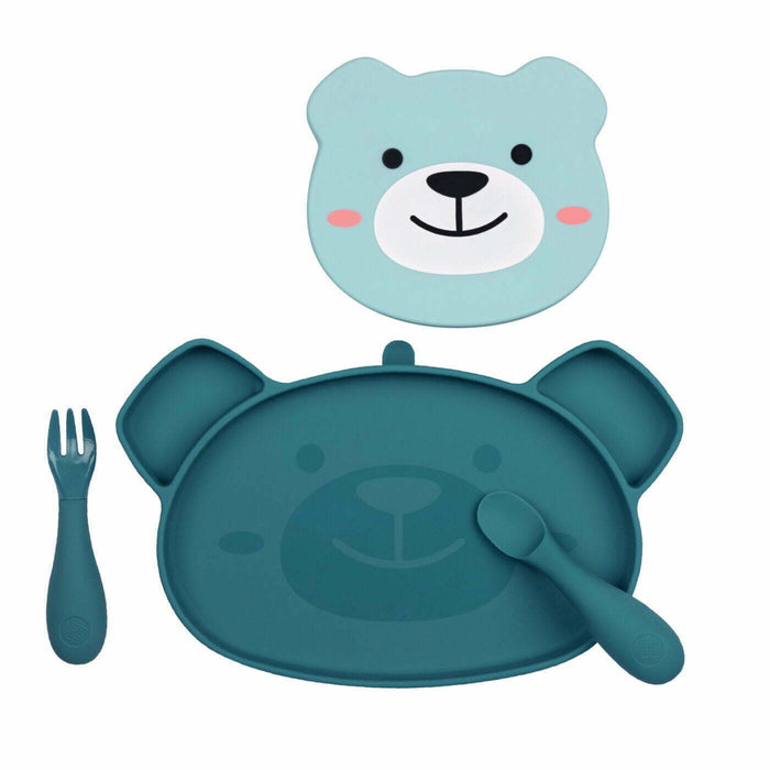 Hippychick Tum Tum Blue Betsy Bear Silicone Weaning Set