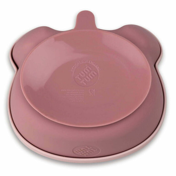 Hippychick TUM TUM Silicone Weaning Bowl & Spoon Set Pink