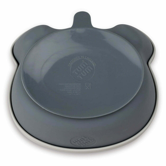 Hippychick TUM TUM Silicone Weaning Bowl & Spoon Set Grey