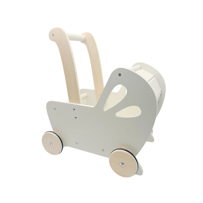 Hippychick Moover Essentials Wooden Off White Dolls Pram