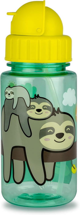 Hippychick TUM TUM Flip Top Kids Stanley Sloth Water Bottle With Straw
