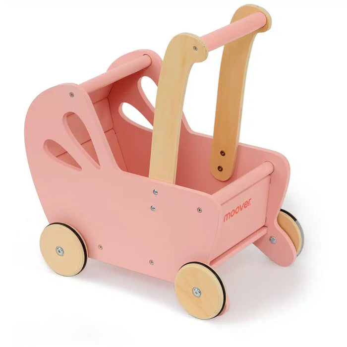 Hippychick Moover Essentials Wooden Off White Dolls Pink Pram