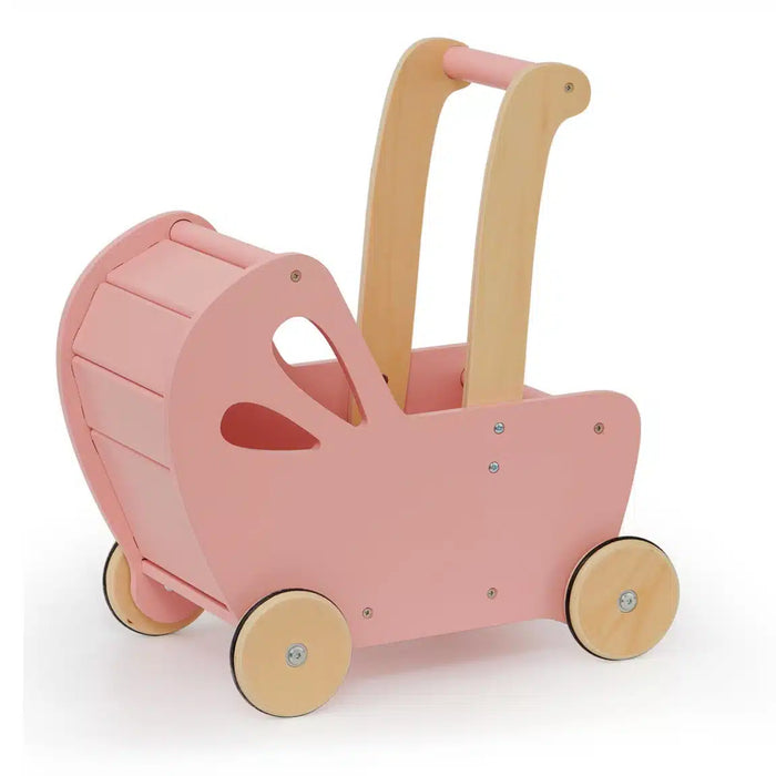 Hippychick Moover Essentials Wooden Off White Dolls Pink Pram