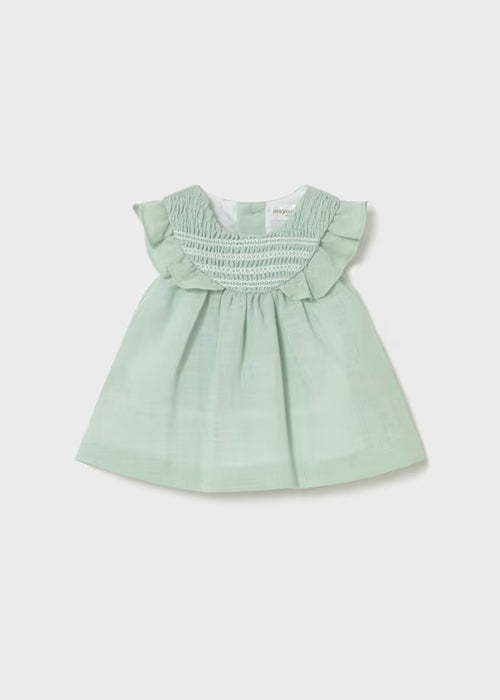 Mayoral Layette Girl Aqua Honeycomb Dress Newborn