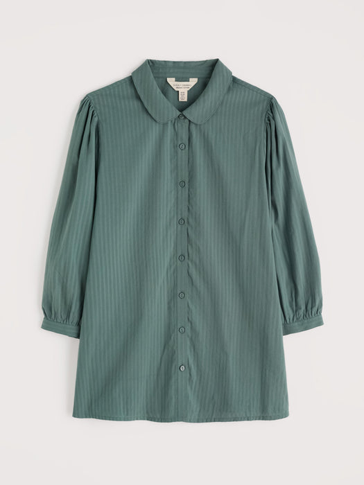 Seasalt Women's Hope Cottage Organic Cotton Check Blouse In Cliff