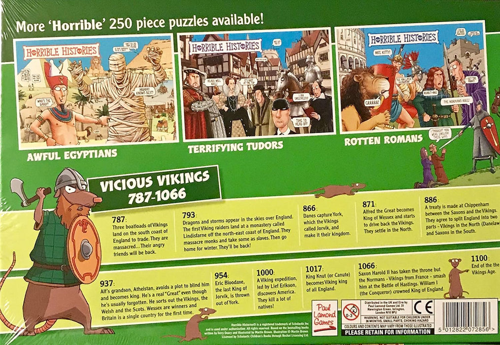 Horrible Histories Vicious Vikings 250 Piece Jigsaw Puzzle