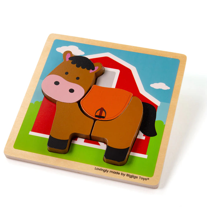 Bigjigs Chunky Lift-Out Puzzle - Horse