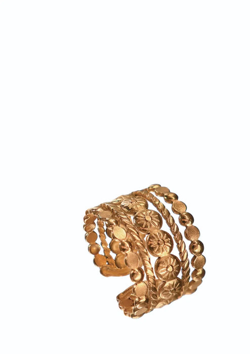 Hot Tomato Adjustable Stainless Steel With 18K Gold Antiquity Band