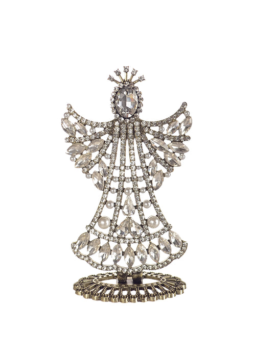 Hot Tomato Antique Gold & Clear An Angel By My Side Home Ornament