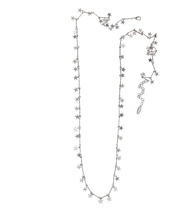 Hot Tomato A Galaxy Of Charming Stars Worn Silver Necklace