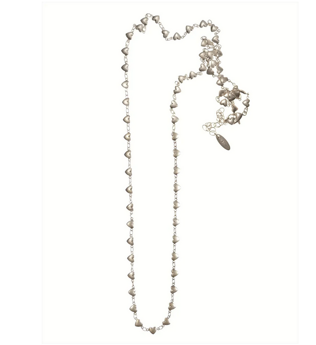 Hot Tomato Heart to Heart 'Layer' Chain Worn Silver Necklace
