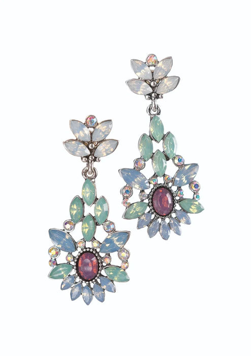 Hot Tomato Opal/Aqua/Amethyst Belle Of The Ball Earrings