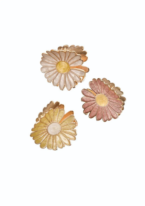 Hot Tomato Oxeye Daisy Petit Clamp Assorted Sorbet Pack 3
