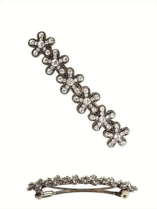 Hot Tomato Six in a Row Daisy Barrette Clip