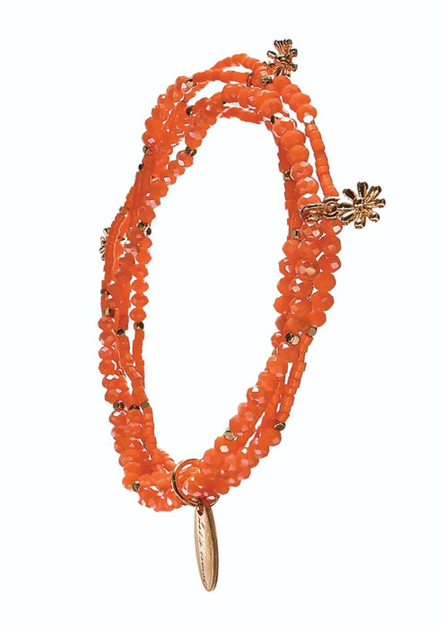 Hot Tomato Tangerine Dream Multi Strand Sizzler Bracelet