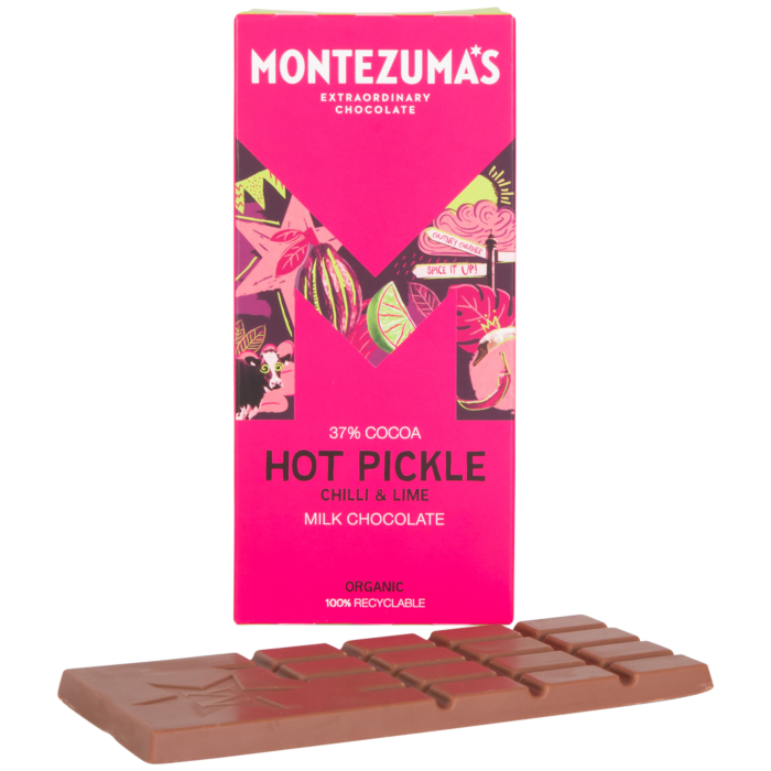 Montezuma*s Hot Pickle Chilli & Lime Milk Chocolate Bar