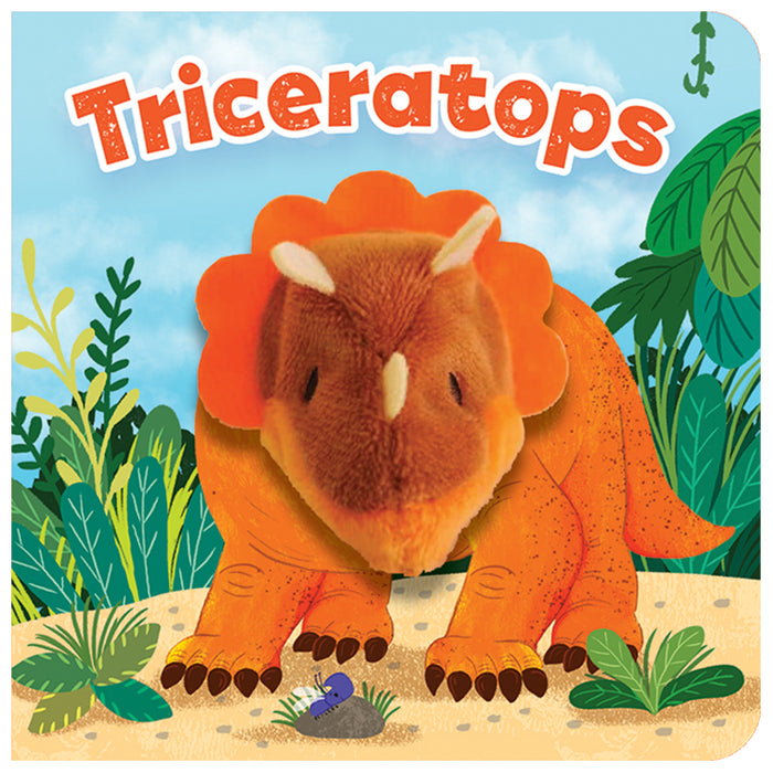 House Of Marbles Triceratops Chunky Finger Puppet Book