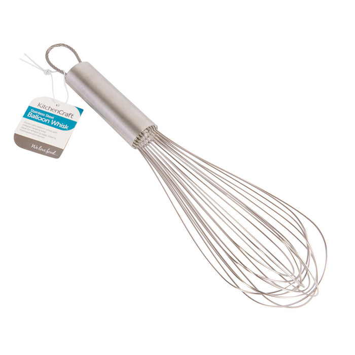 KitchenCraft Stainless Steel Eleven Wire 30cm Balloon Whisk
