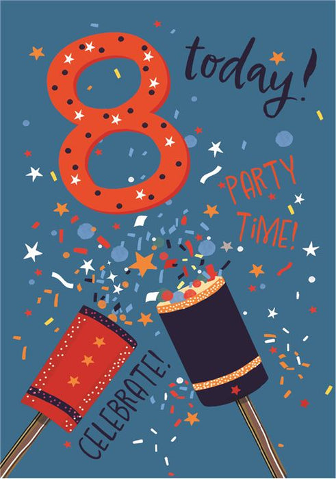 ICG '8 Today Party Time' Birthday Card