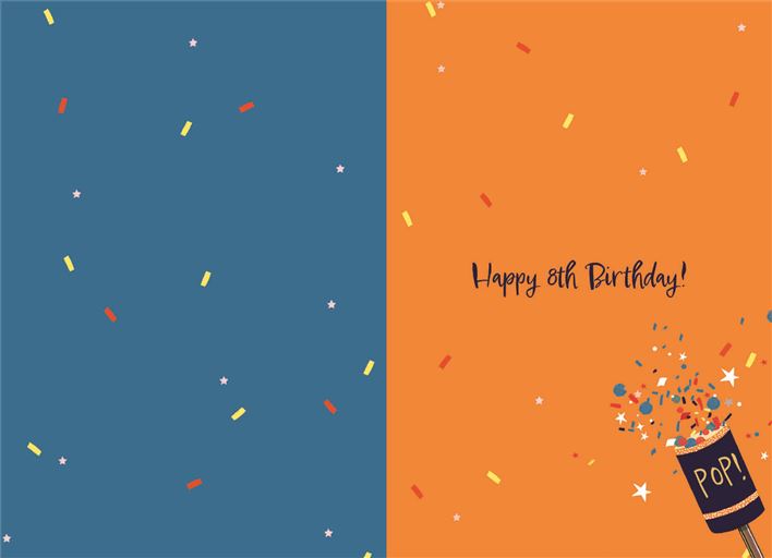 ICG '8 Today Party Time' Birthday Card