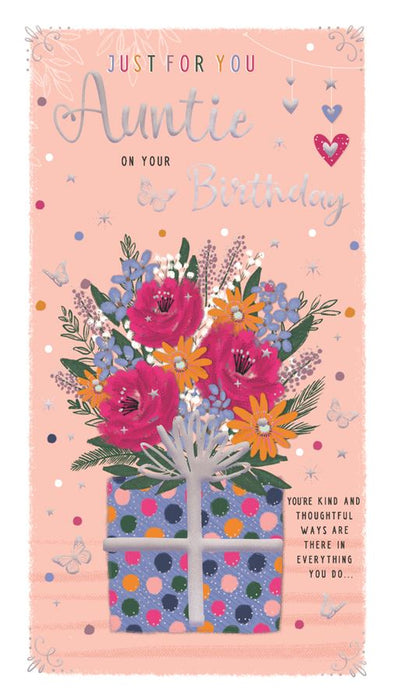 ICG Just For You Auntie Birthday Card
