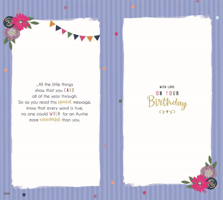 ICG Just For You Auntie Birthday Card