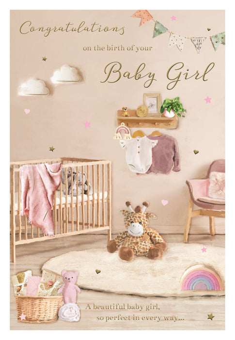 ICG 'Congratulations On The Birth Of Your Baby Girl' Card