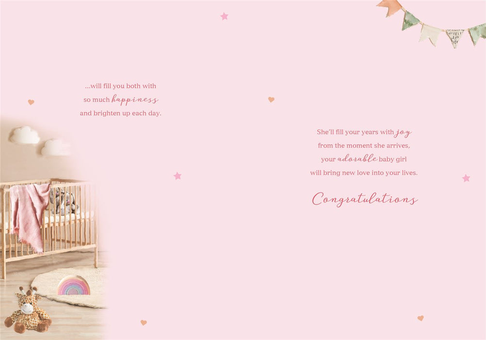 ICG 'Congratulations On The Birth Of Your Baby Girl' Card