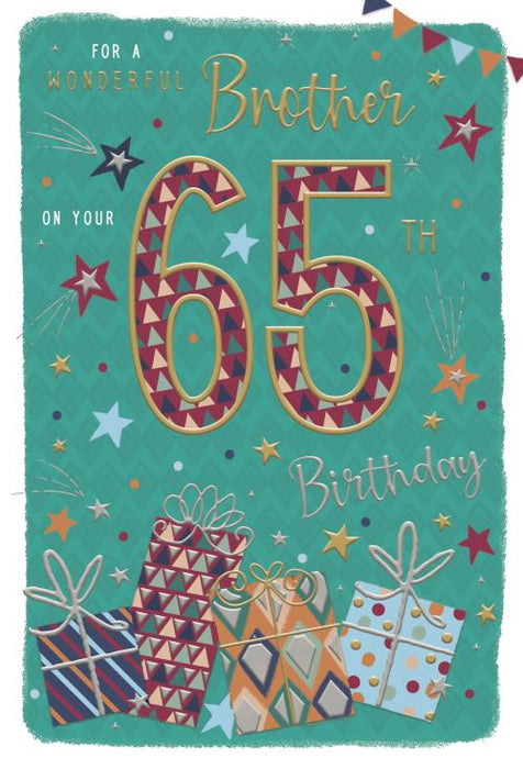ICG 'For A Wonderful Brother On Your 65th' Birthday Card