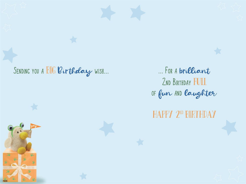 ICG For A Wonderful Grandson On Your 2nd Birthday Card