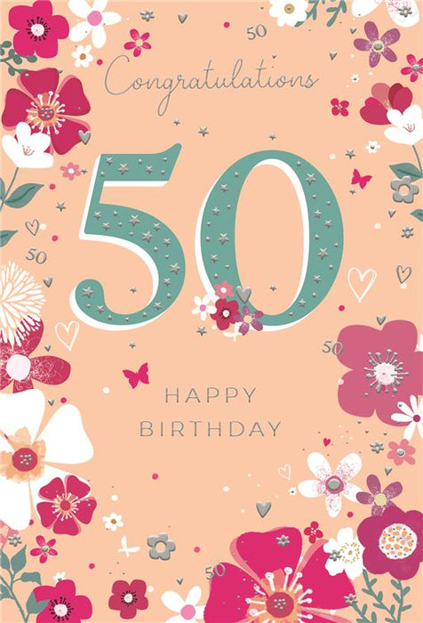 ICG 'Congratulations 50 Birthday' Card