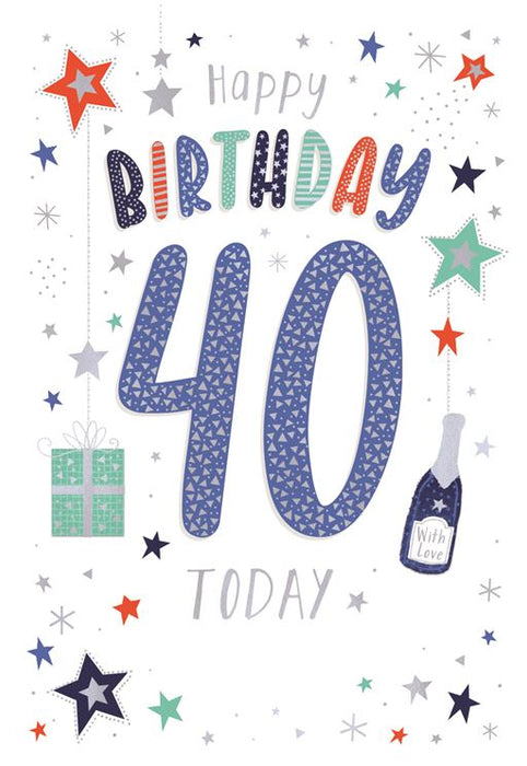 ICG Happy Birthday 40 Today Card