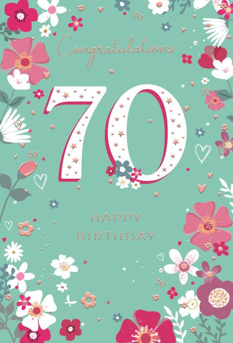 ICG Congratulations 70 Birthday Card