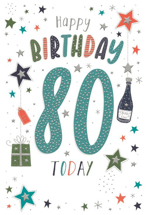 ICG Happy Birthday 80 Today Card